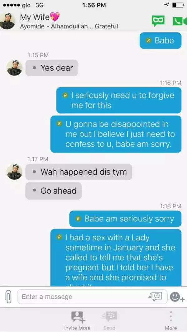 Another Nigerian Pranks His Wife Claims He Impregnated Another Woman, See How The Wife Reacted (Photos)